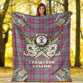 Crawford Ancient Tartan Gold Courage Symbol Blanket